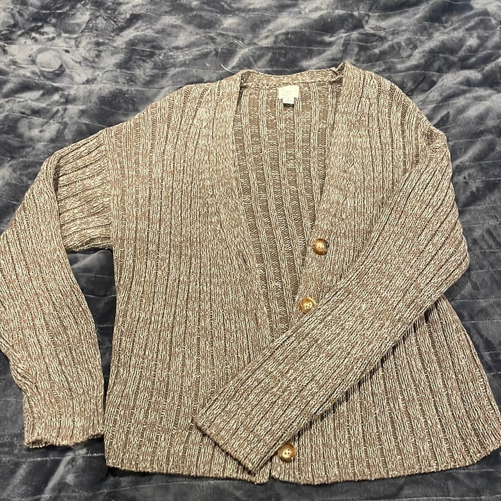 Just below waist looser fit cardigan
